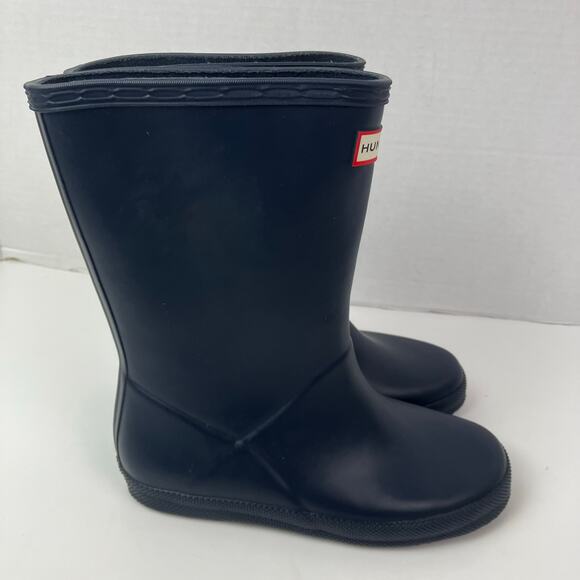 Hunter Kids First Classic Rain Boots In Navy Size 13B/1G GUC Unisex - Picture 8 of 16